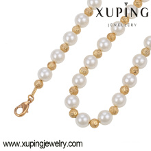 Fashion Elegant 18k Gold Color Jewelry Necklace with Bead Pearls-42930